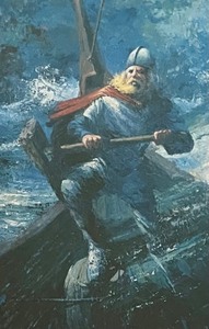 lot 53A image: The Helmsman Framed Print by Floyd Johnson