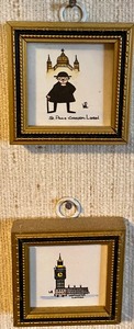lot 55 image: Miniature London Themed Framed Prints