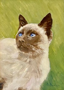 lot 56 image: Pretty Kitty Art by Barbara Duncan