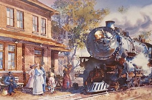 lot 62 image: Goin Places Staples, Minnesota Centennial Edition Numbered Print by Rose Edin