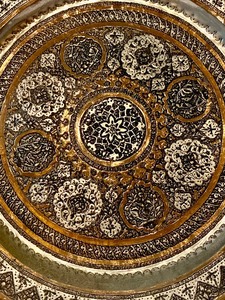 lot 86 image: Decorative Detailed Metal Platter