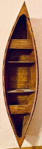 lot 98 image: Wooden Canoe Wall Mount Shelf