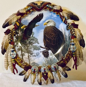 lot 102 image: Hamilton Collection Eagle Themed Plates and More