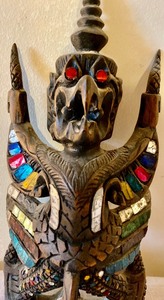 lot 104 image: Wooden Carved Garuda Statue from Indonesia
