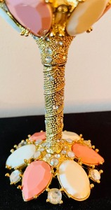 lot 141 image: Gorgeous Jeweled Martini Glass by 2 Saints