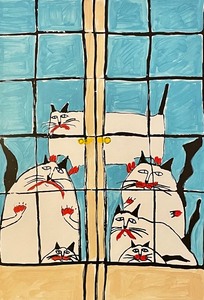 lot 208 image: We Want In........Now Framed Print by Martha Wahlert