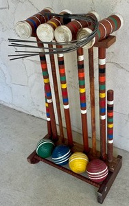 lot 239 image: Vintage Croquet Set