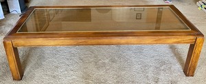 lot 245 image: Vintage Glass Top Coffee Table