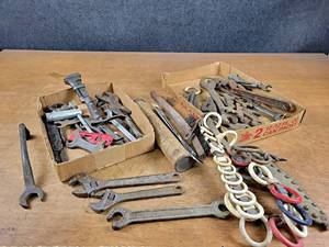 Large Lot of Antique Tools, Tack, and More - FORD Wrench