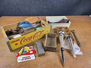 Vintage Coca-Cola Crate, Lake Crystal Rain Gauge, Hardware, and More