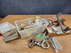 Clevises, Tools, Advertising Rain Gauge, and More