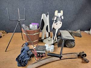 Cow Paper Towel holder, Vintage Seeder, CB Radio, Umbrellas, and More - NO SHIPPING