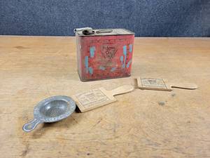 DeLaval Oil Can, Eagle Roller Mill Advertising Piece and Elwell Kitchen Cabinet Advertising
