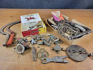 Antique Tools, Brass Items, Bull Rings, and More