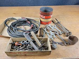 Antique Wrenches, Jumper Cables, and More
