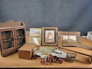 Antique Roller Skates, Pictures and Cabinet - NO SHIPPING