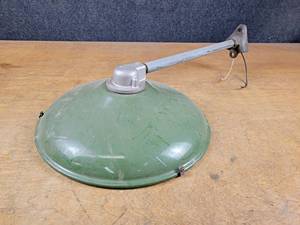 Antique Porcelain  Metal Outdoor Light - About 14 Diameter