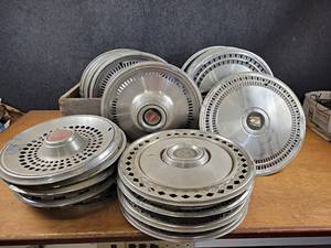 Collection of (20) Vintage Hubcaps - Pontiac, Cadillac, and More - NO SHIPPING