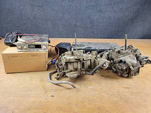 Carburetors, GE CB Radio and Vintage Coleman Lantern Parts Container - NO SHIPPING