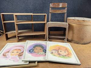 Vintage Irene Charles Prints, Shelves, Antique Childs Chair, and More - NO SHIPPING