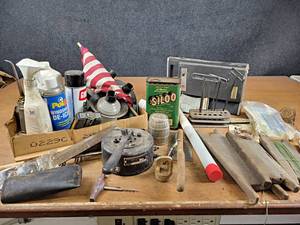 Lot of Misc. - Advertising, Oil Cans, Warner Brake, T-Handle Hex Wrenches, and More - NO SHIPPING