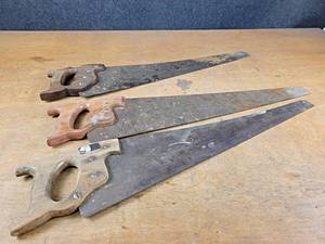(3) Vintage Hand Saws - NO SHIPPING