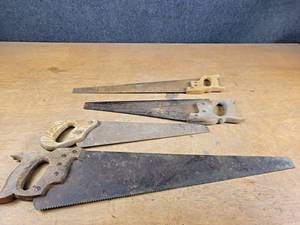 (4) Vintage Hand Saws - NO SHIPPING