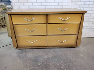 Vintage Mid-Century Modern Bedroom Dresser and Mirror - NO SHIPING