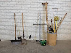 Weed-Eater Gas Trimmer (Untested), Shovels, Snow Rake, and More - NO SHIPPING