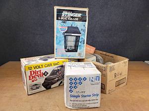 12V Car Vac, Bug Zapper, Starter Strip and Headlights - NO SHIPPING