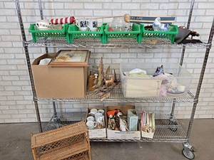 Large Lot of Home Dcor, Glassware, and More - NO SHIPPING - Cart NOT Included
