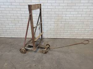 Vintage Boat Motor Cart  Stand - Steel Wheels and Pulling Handle - NO SHIPPING