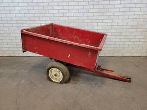Red Devil Load Hog Dumping Yard Trailer - Box is about 43 x 33 x 12 Deep - NO SHIPPING