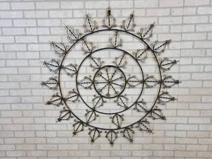 Large Vintage Metal Wall Art - About 50 Diameter - NO SHIPPING