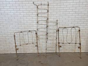 Antique Metal Crib Sides - Makes Great Wall  Garden Art - NO SHIPPING