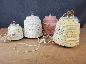 Lot of (5) Vintage Lawnware Lights - (4) are about 12 Tall - NO SHIPPING