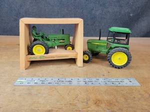 John Deere Model A Commemorative Tractor and John Deere Utility Tractor Diecast Models