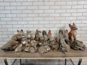 Large Lot of (23) Garden Animal Statues - These are all poly and weighted - Tallest is about 13.5- NO SHIPPING