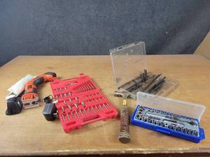 Lot of Tools and Tool Kits - Craftsman Punches, Black & Decker Handi Saw, Socket Set and Bit Set