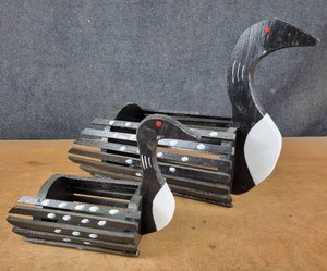 Pair of Lovely Loon Planters - Large One is about 25 x 18 x 11 - NO SHIPPING