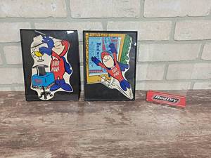 lot 188 image: (2) Budweiser Budman Pictures and Table top menu Holder - Frames are 6 x 8
