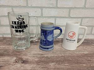 lot 192 image: Michelob Beer Mug, Texas Training Beer Mug and Beer Stein