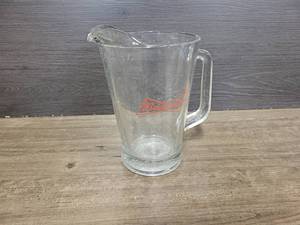 lot 196 image: Nice Heavy Glass Budweiser Beer Pitcher - 9 Tall