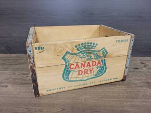 lot 187 image: Canada Dry Wood Crate - 16 x 11 x 9