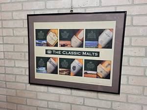 lot 200 image: The Classic Malts Framed Print - 28 x 23