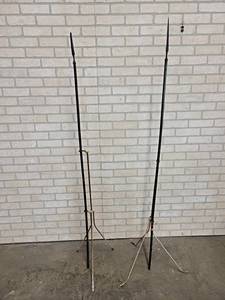 lot 206 image: Pair of Antique Lightning Rods - About 68 Tall Each - NO SHIPPING