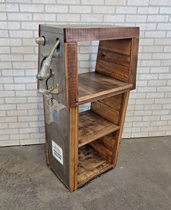 lot 15 image: Custom Made Gas Pump Shelf - Beautiful Piece - Overall about 49 x 26 x 16 - NO SHIPPING