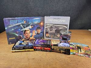 lot 93 image: STAR TREK Collection - Board Games, Action Figure, Puzzle and Books