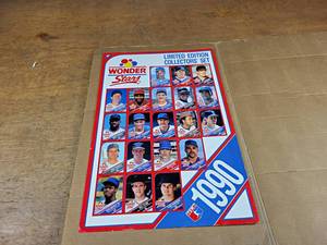 lot 108 image: 1990 Uncut Sheet of Baseball Cards - Wonder Bread - Overall about 22 x 14