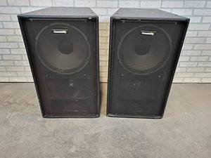 lot 10 image: Pair of Community 15 3-Way Speakers - Model CPL46-64B - Good working Condition - These are Used Surplus from a Professional Audio Installer - NO SHIPPING